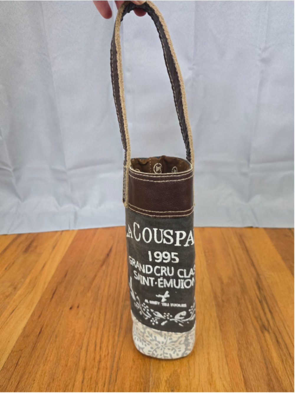 Women's Unbranded Wine Bottle Travel Bag One Size Grey Brown
